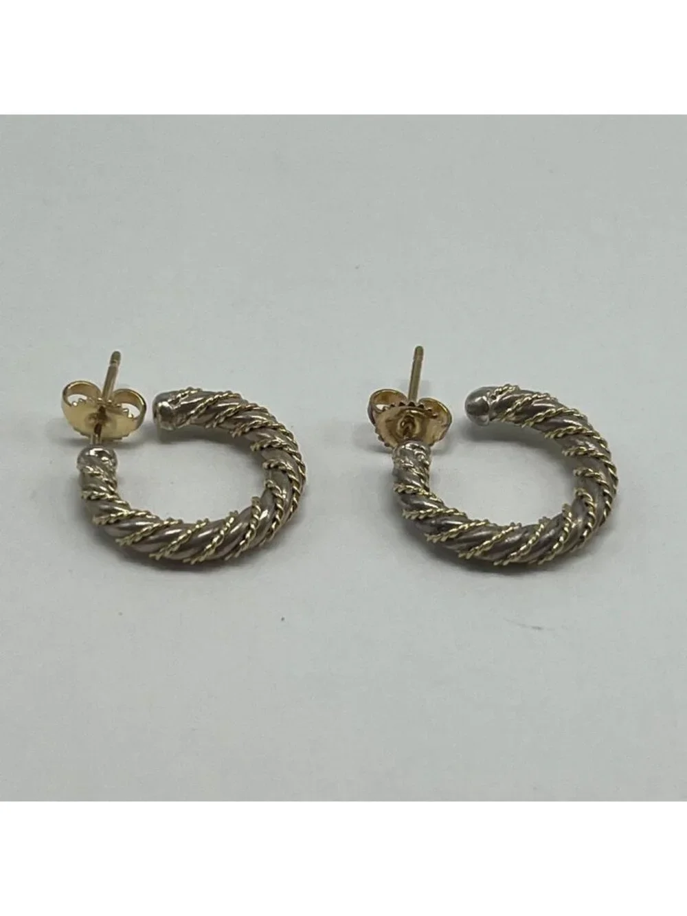 Tiffany & Co Twisted Rope Hoop Earrings YG